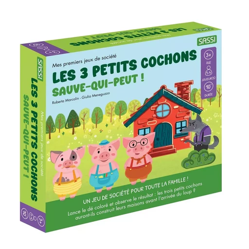 Les 3 petits cochons. Sauve-qui-peut ! - Mes premiers jeux de société - Roberta Marcolin - SASSI