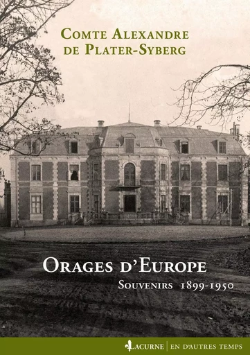 Orages d'Europe - Alexandre de Plater-Syberg - LACURNE