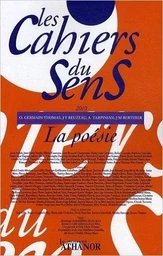 Les cahiers du sens 2010 la poesie