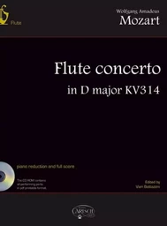 FLUTE CONCERTO IN D MAJOR KV 314 - FLUTE TRAVERSIERE ET PIANO - RECUEIL + CD-ROM