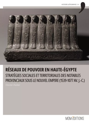 RESEAUX DE POUVOIR EN HAUTE-EGYPTE. STRATEGIES SOCIALES ET TERRITORIA -  CHOLLIER VINCENT - MOM EDITIONS