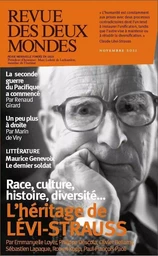 Revue des Deux Mondes Novembre 2021 - Claude Lévi-Strauss