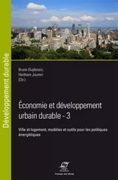 Économie et développement urbain durable - 3