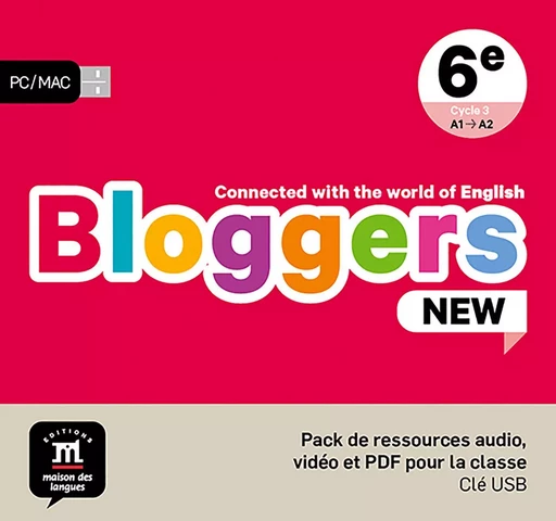 Bloggers NEW 6e - pack de ressource audio, vidéo et PDF pour la classe -  Collectif - MAISON LANGUES