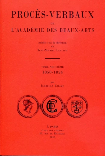 Procès-verbaux de l'Académie des beaux-arts -  - CHARTES