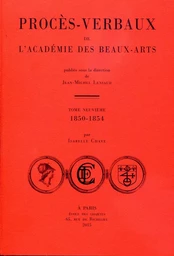 Procès-verbaux de l'Académie des beaux-arts