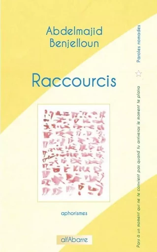 RACCOURCIS - benjelloun abdelmaji - ALFABARRE