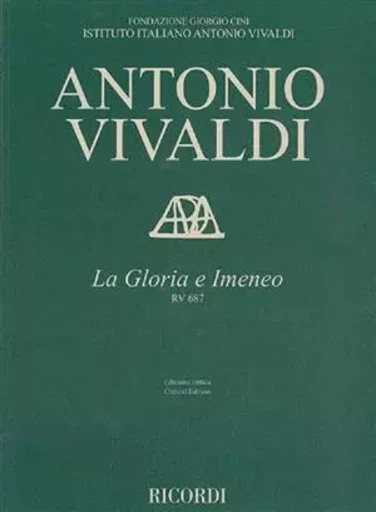 LA GLORIA E IMENEO, RV 687 -  ANTONIO VIVALDI - RICORDI