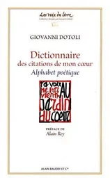 Dictionnaire des citations de mon coeur