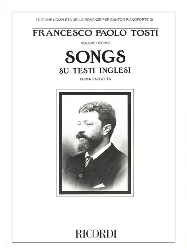 FRANCESCO PAOLO TOSTI : SONGS ON ENGLISH TEXTS -I - SU TESTI INGLESI (I RACCOLTA) - CHANT PIANO -  FRANCESCO PAOLO TOST - RICORDI