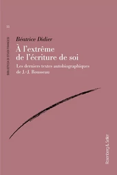 À l'extrême de l'écriture de soi