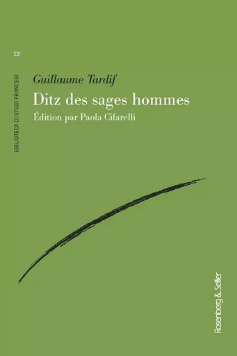 Ditz des sages hommes - Guillaume Tardif - ROSENBERG SELLI