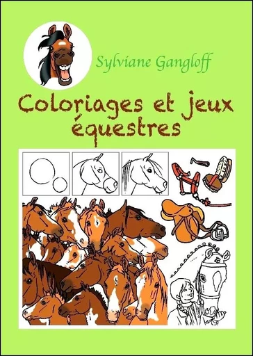 Coloriages et Jeux équestres - Sylviane Gangloff - PRE DU PLAIN