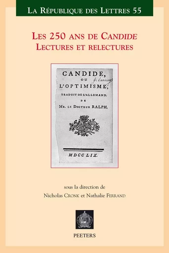 LES 250 ANS DE CANDIDE LECTURES ET RELECTURES -  - PEETERS