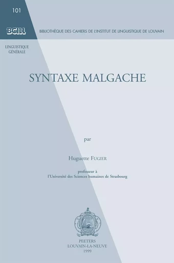 SYNTAXE MALGACHE -  FUGIER - PEETERS