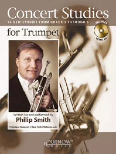 CONCERT STUDIES FOR TRUMPET - TROMPETTE - RECUEIL + CD - JOUEES PAR PHILIP SMITH -  DIVERS AUTEURS - HASKE