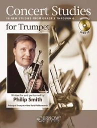 CONCERT STUDIES FOR TRUMPET - TROMPETTE - RECUEIL + CD - JOUEES PAR PHILIP SMITH