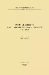 INFINI ET ALTERITE DANS L OEUVRE DE NICOLAS DE CUES (1401-1464)