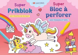 Super bloc à perforer Licornes - I love unicorns