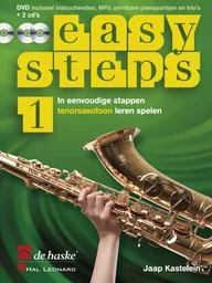 EASY STEPS 1 TENORSAXOFOON - IN EENVOUDIGE STAPPEN TENORSAXOFOON LEREN SPELEN + AUDIO ONLINE