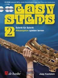 EASY STEPS 2 ALTSAXOPHON - SCHRITT FUR SCHRITT ALTSAXOPHON SPIELEN LERNEN - RECUEIL ET MEDIAS