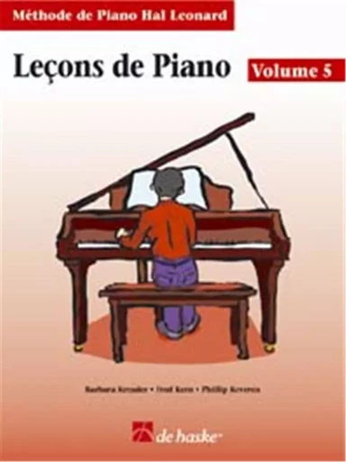 LECONS DE PIANO, VOLUME 5 (AVEC CD) METHODE DE PIANO HAL LEONARD - PIANO -  RECUEIL + CD -  DIVERS AUTEURS - HAL LEONARD