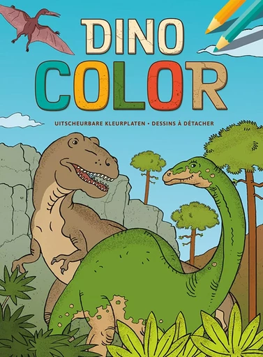 DINO COLOR BLOC DE COLORIAGE -  Collectif - CHANTECLER