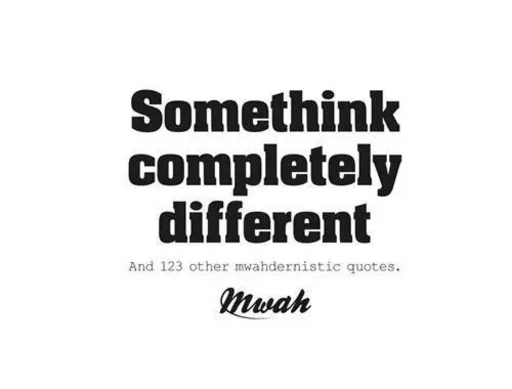 Somethink Completely Different /anglais -  MWAH - BIS PUBLISHERS