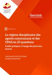 Le régime disciplinaire des agents communaux et des CPAS en 25 questions