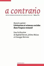 02 2006 VOL 4. LITTERATURE ET SCIENCES SOCIALES DANS L'ESPACE ROMAND