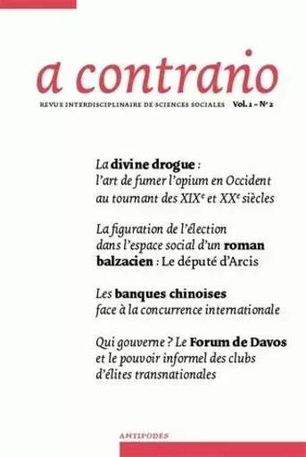 A CONTRARIO, VOL. I/N 2 -  - ANTIPODES SUISS