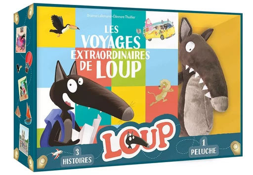 COFFRET LOUP - LES VOYAGES EXTRAORDINAIRES DE LOUP - Orianne Lallemand - AUZOU EDITIONS