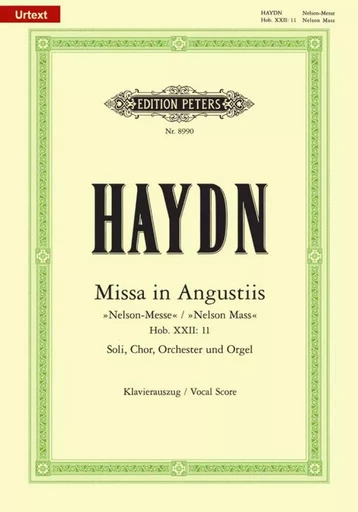 FRANZ JOSEPH HAYDN : MISSA IN ANGUSTIIS - 'NELSON' MASS NO.3 IN D MINOR -  FRANZ JOSEPH HAYDN - PETERS